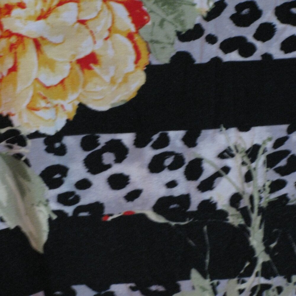 * Oddy Floral Top 1XL Plus Size Stripe Animal Print Stretch - Picture 3 of 5